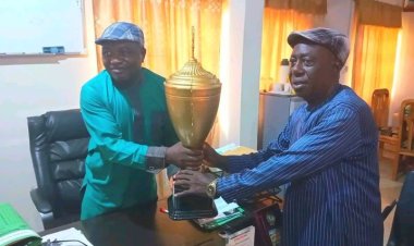 Fidei Polytechnic FC Receives Moses Orkuma Unity Cup Trophy