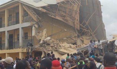 BREAKING: School Building Collapses in Plateau, Leaves Students Trapped