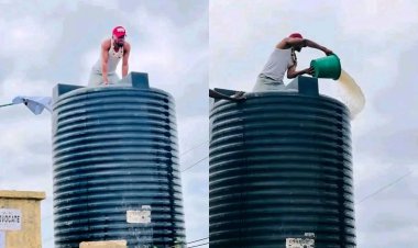 Federal Polytechnic Bida SUG Aspirant Spotted Washing Hostel Tanks Ahead of Elections