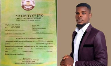 Charlie Solomon Aniekan Graduates with First Class Honours in Mathematics from University of Uyo