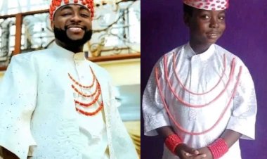 Primary School Student Recreates Davido's Wedding Outfit at Cultural Day