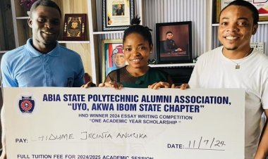 Chidume Cynthia Johnson Honored for Winning 2024 Essay Writing Competition, Receives Scholarship