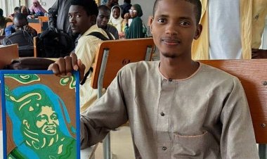 ABU Zaria Achitecture Student Creates Stunning Artwork of Ahmadu Bello