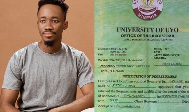 UNIUYO Student Graduates with First Class Honours in Computer Engineering