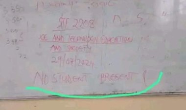 No Student Present": BUK Lecturer Finds Empty Classroom