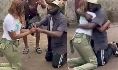Female Corps Member Proposes To Mechanic Lover Who Sponsored Her University Education