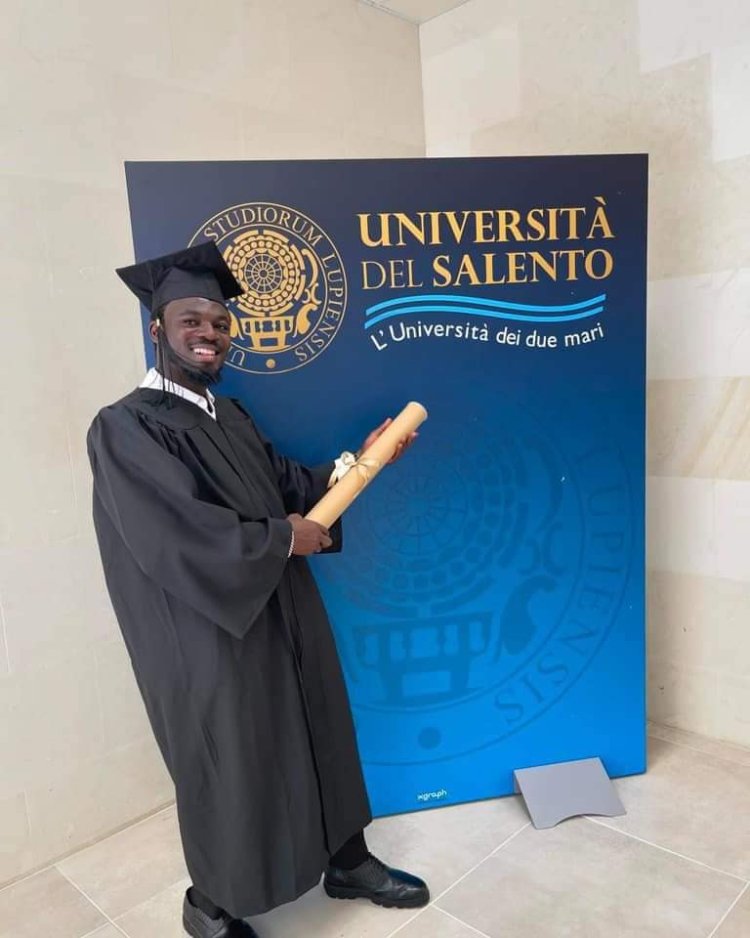 FUTA Alumnus Ayobami Ogundairo Earns Master's Degree from Università del Salento, Italy