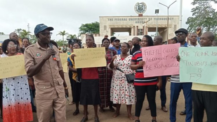 Protests in FUTA Over Non-Payment of Four-Month Salary