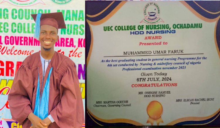 Muhammed Umar Faruk Receives Top Honors as Best Graduating Nursing Student