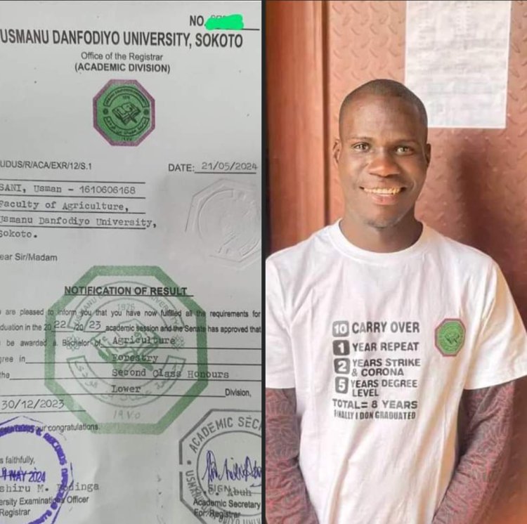 Usman Sani Jigassalah Graduates with Second-Class Degree in Forestry from UDUS Despite Challenges