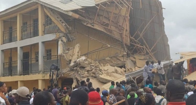 BREAKING: School Building Collapses in Plateau, Leaves Students Trapped