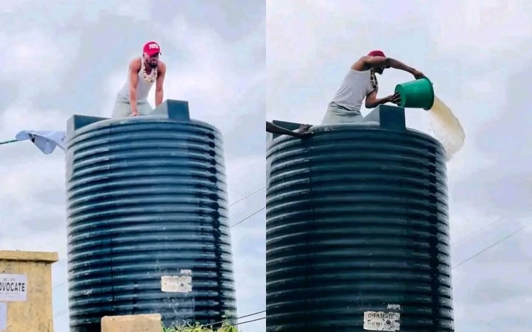 Federal Polytechnic Bida SUG Aspirant Spotted Washing Hostel Tanks Ahead of Elections