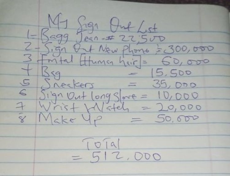 University Student Lists N512,000 Budget for Sign Out Ceremony