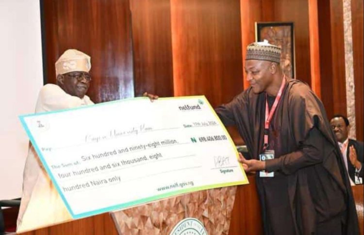 President Tinubu Launches Nigeria Education Loan Fund, Presents Cheque to Bayero University Kano