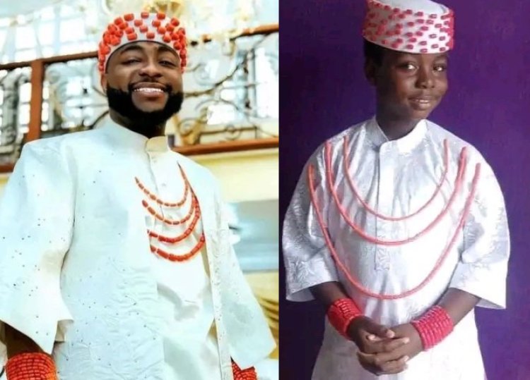 Primary School Student Recreates Davido's Wedding Outfit at Cultural Day