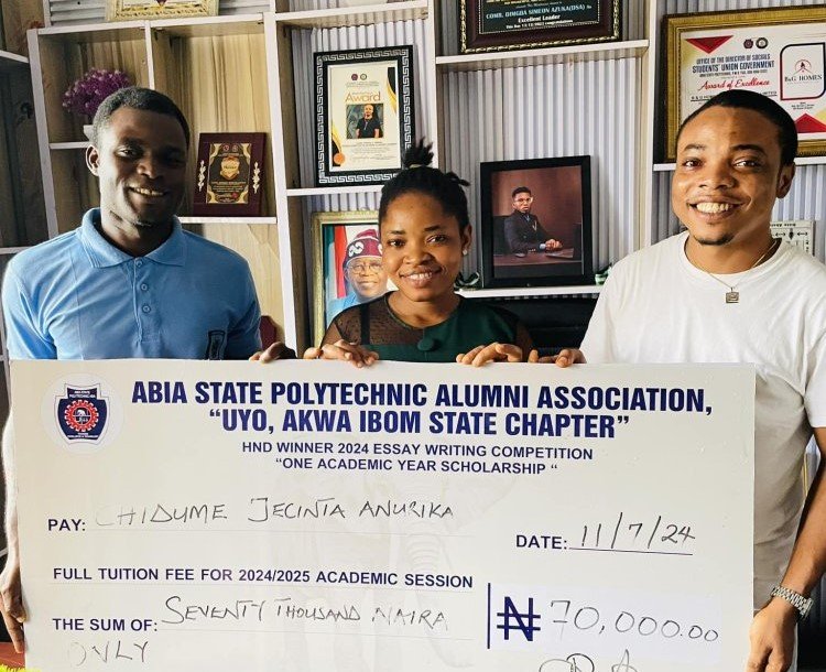 Chidume Cynthia Johnson Honored for Winning 2024 Essay Writing Competition, Receives Scholarship