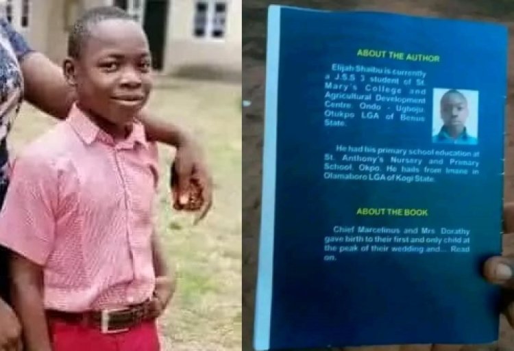 JSS 3 Student, Elijah Shaibu Publishes His First Book