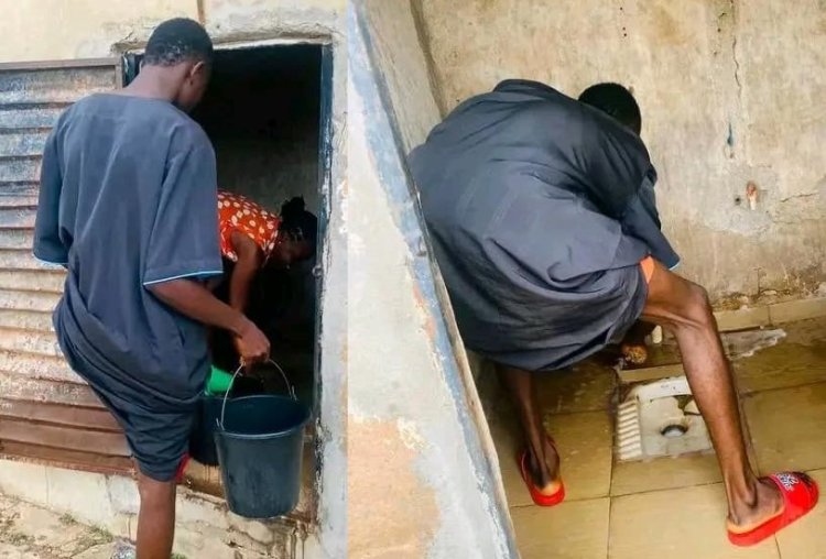 SUG Aspirant at Federal Polytechnic Bida Spotted Cleaning Toilets, Sparks Debate Ahead of Elections