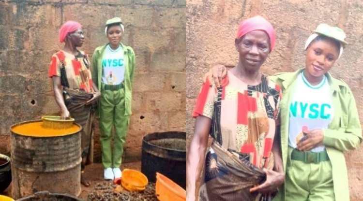 NYSC Member Celebrates Mother Who Sold Palm Oil to Sponsor Her Education