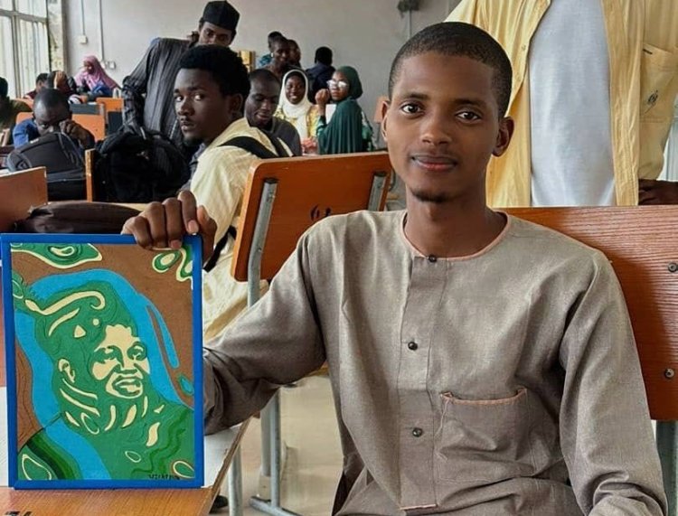 ABU Zaria Achitecture Student Creates Stunning Artwork of Ahmadu Bello