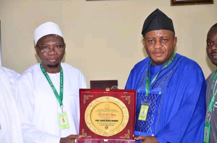 Federal University Lafia VC Prof. Shehu Abdul Rahman Receives Award of Excellence