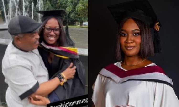 Nollywood Actor Victor Osuagwu Celebrates Daughter Graduation from Babcock University