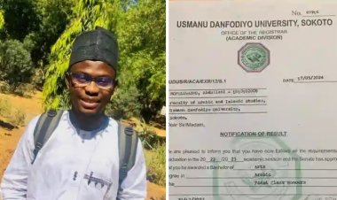 UDUS Graduate Mofoluwasho Abdullah Credits Mother's Inspiration for First-Class Achievement