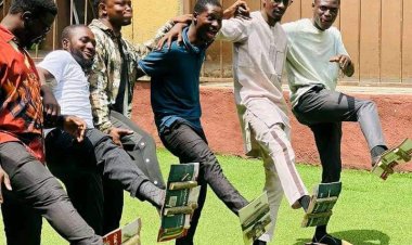 Federal University of Technology Akure (FUTA) Quantity Surveying Graduating Class of 2023 Observes "No Shoe Day"