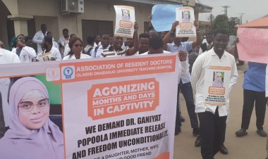 Resident Doctors at Olabisi Onabanjo University Teaching Hospital Protest for Release of Abducted Colleague, Medical Students