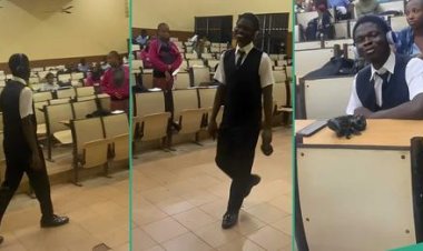 UNEC Law Student Wears Uniform to Night Class to Meet up With 8am Exam