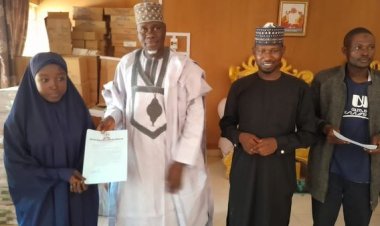 Hon. Maisudan Presents Admission Letters and Scholarships to Suru Students