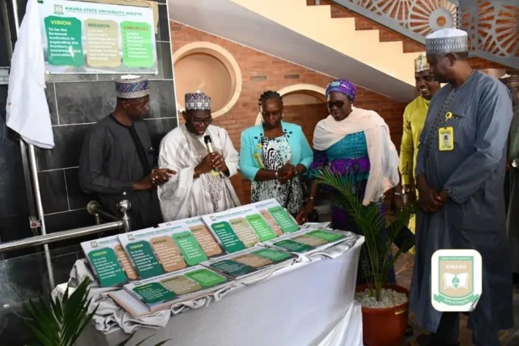 Vice-Chancellor Prof. Shaykh-Luqman Jimoh Unveils KWASU  Mission and Vision Plaques