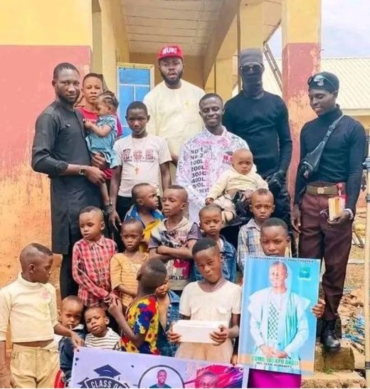 Comrade Akoji Celebrates Graduation with Heartfelt Visit to Orphanage