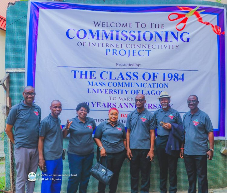 1984 Alumni Set Elevates UNILAG Mass Communication Department with High-Tech Connectivity