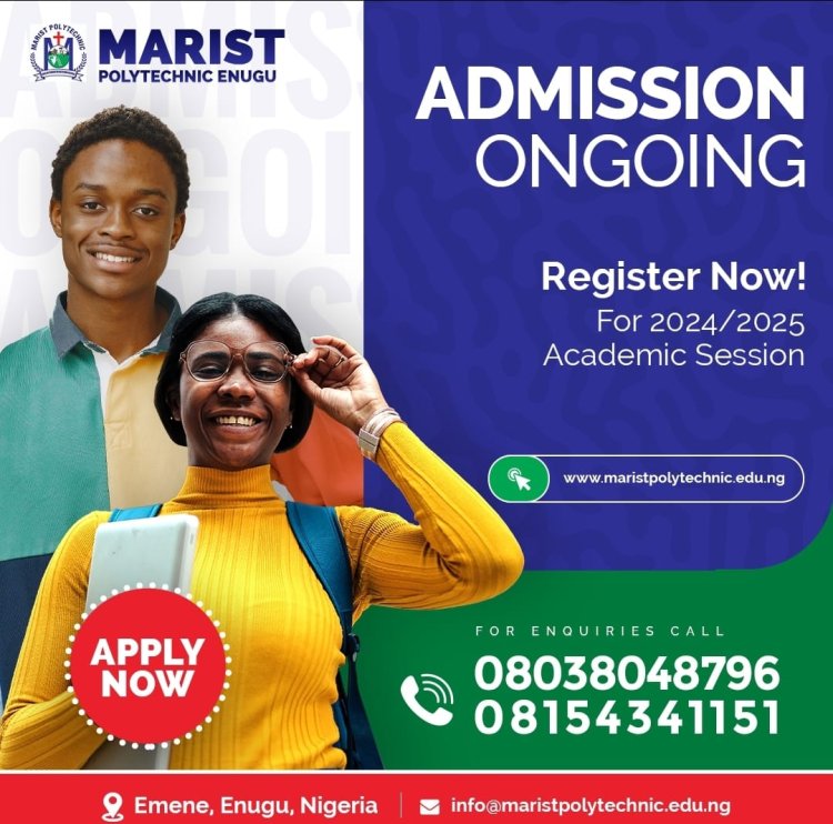 Marist Polytechnic Enugu Announces Admission for 2024/2025 Academic Year