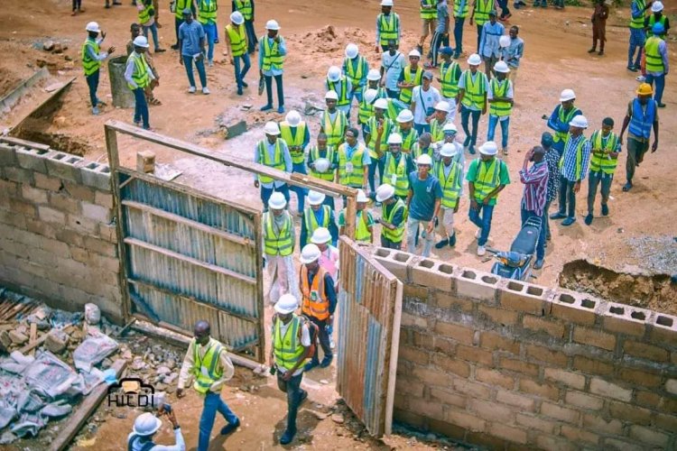 Surveying Students of Aliko Dangote University Visit Construction Site