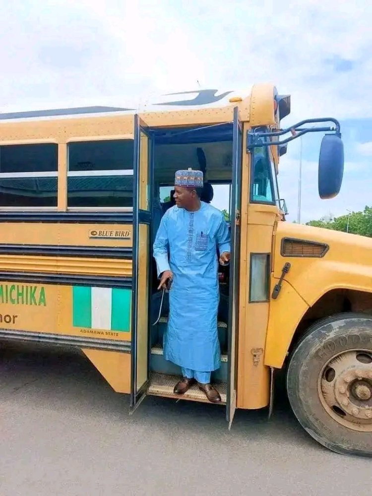 Adamawa State College of Health Technology, Michika, Receives Donated Bus from Governor Fintiri