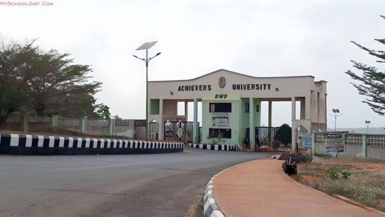 Achievers University Releases Admission List for 2024/2025 Academic Session