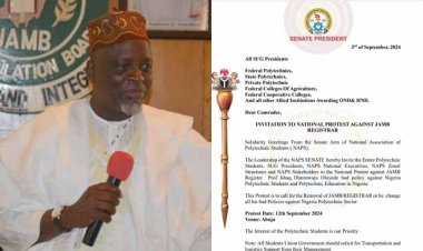 The National Association of Polytechnic Students (NAPS) Calls for Protest Against JAMB Registrar Over Policy Dispute