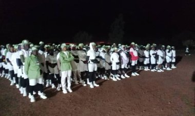 2024 Batch "B" Stream II Orientation Course: Morning Meditation and Drills Rehearsal at Plateau State