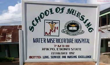 College of Nursing Sciences, Mater Misericordiae Hospital, Afikpo, Releases Forms for 2024/2025 Academic Session