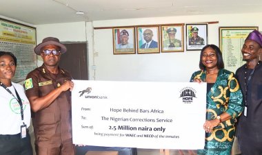 Hope Behind Bars Africa Raises 2.5 Million Naira for Incarcerated Persons’ Education