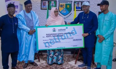 NELFUND Presents Cheque to Nasarawa State University, Keffi