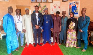 FUTMINNA Students' Union Executives Pay Courtesy Visit to Hakimi of Bosso
