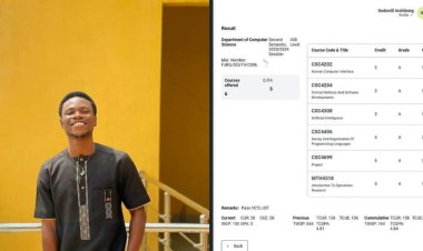 Federal University Kashere Celebrates First-Class Graduate Who Overcame Challenges with 50 A's and a Perfect GPA