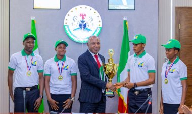 Governor Mbah Awards Scholarships to Enugu Students for Winning President’s National Debate Championship