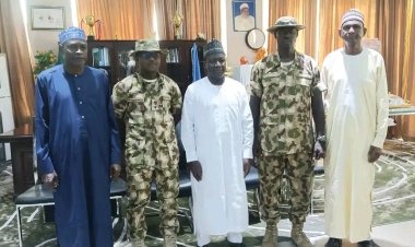 University of Maiduguri's Vice-Chancellor, Prof. Mohammed Laminu Mele, Receives Congratulatory Visit from Military Officials
