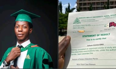 ABU Graduate with Third Class Honours Encourages Struggling Students