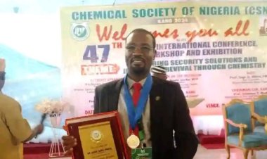 UNIMAID Professor,  Dr. Mamza Receives Prestigious Award from Chemical Society of Nigeria