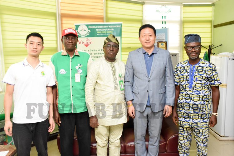 FUNAAB Strengthens Ties with China, Welcomes Ogun Guangdong Free Trade Zone Delegation